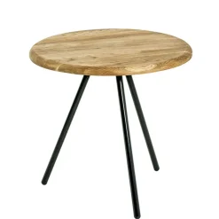 New Wohnen Dreibein Beistelltisch mit Holzplatte aus Eiche - Berga