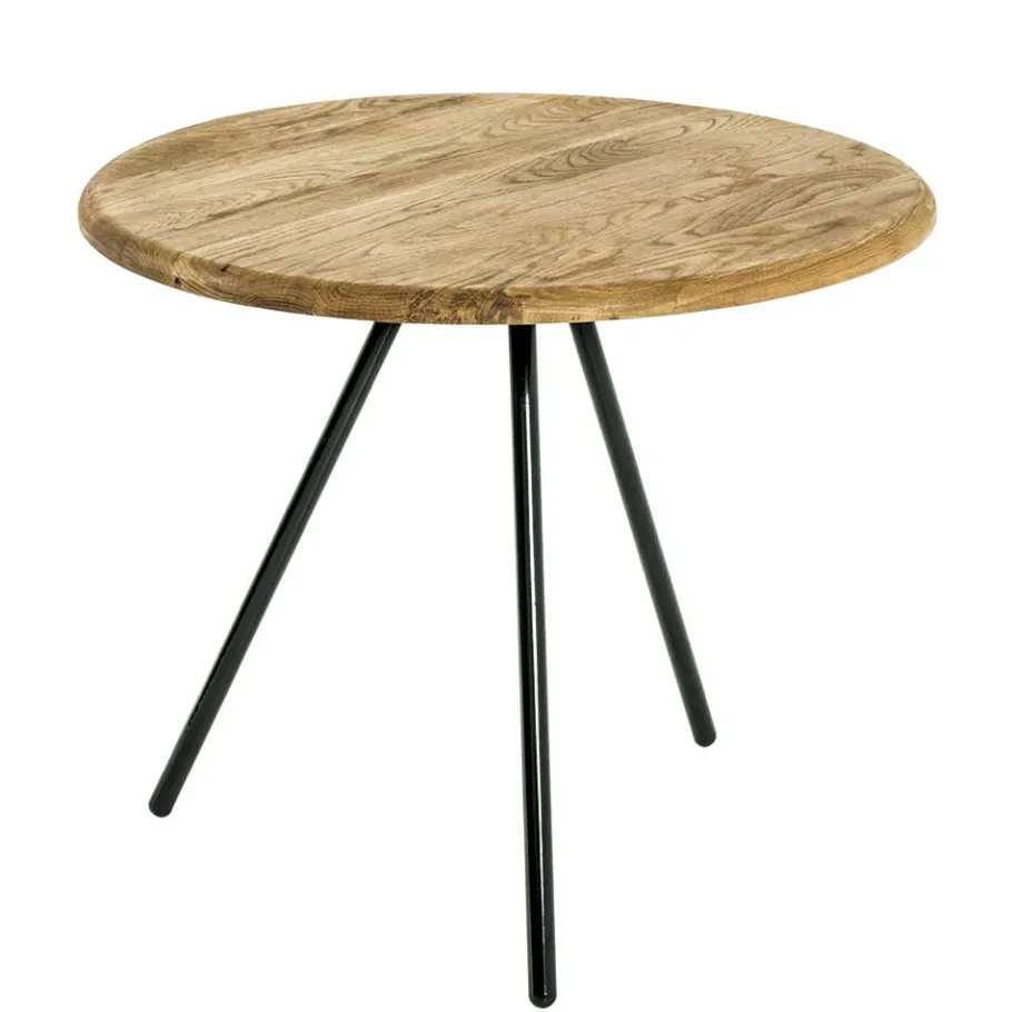 New Wohnen Dreibein Beistelltisch mit Holzplatte aus Eiche - Berga