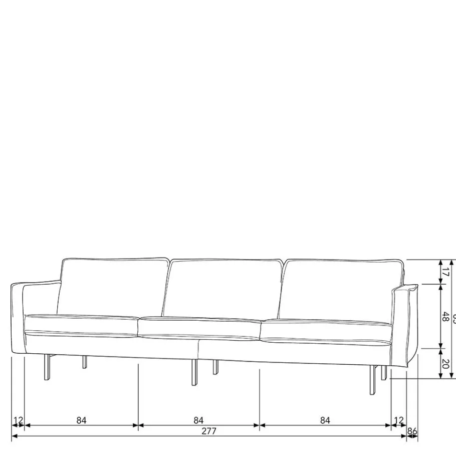 Sale Wohnen Dreisitzer Couch aus Boucle in Beige - Glamoure