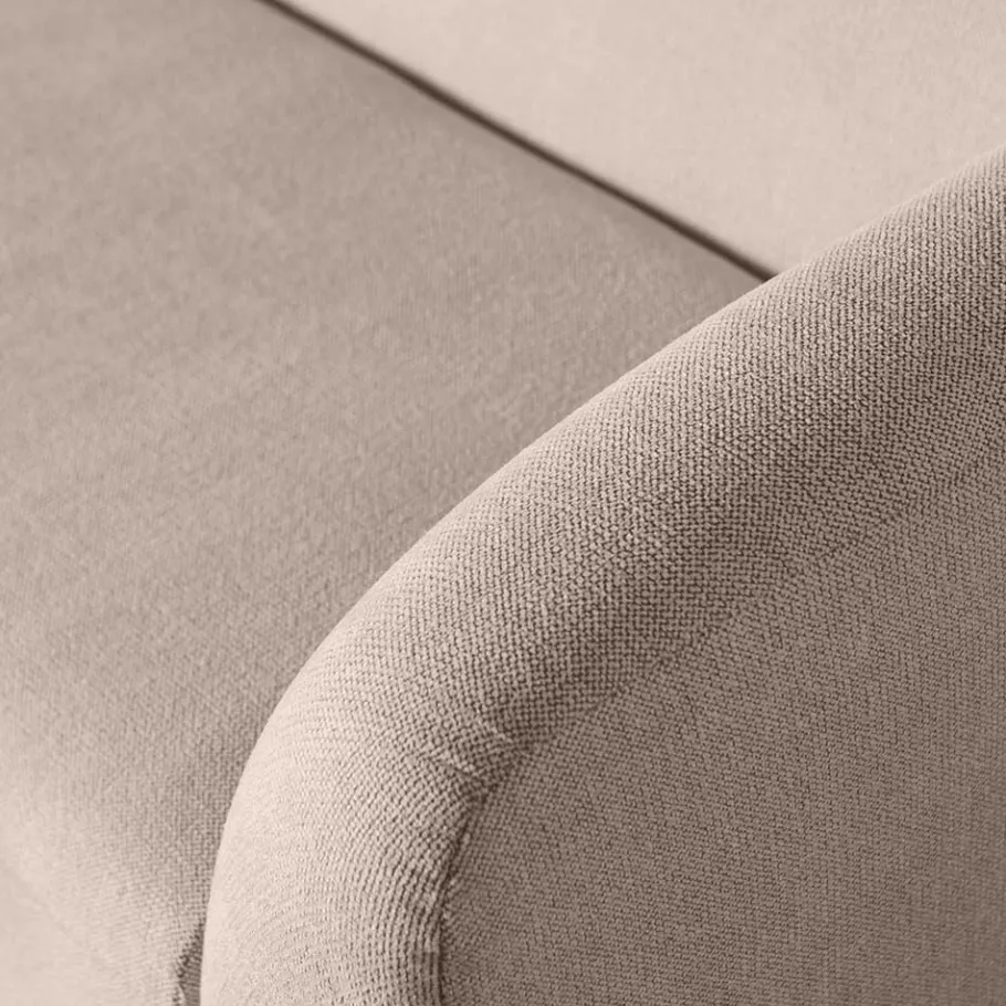 Best Wohnen Dreisitzer Couch aus Chenille in Beige - Chake