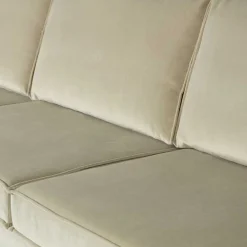 Sale Wohnen Dreisitzer Couch in Graugrün Samtbezug - Vontada