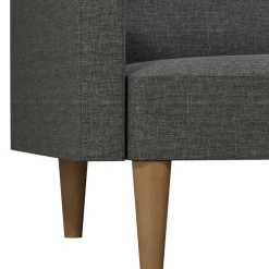 Discount Wohnen Dreisitzer Schlafsofa in Grau und Holz Natur - Maragas
