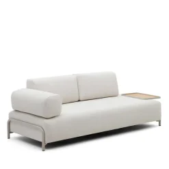 Discount Wohnen Dreisitzer Sofa aus Chenille in Beige - Turena
