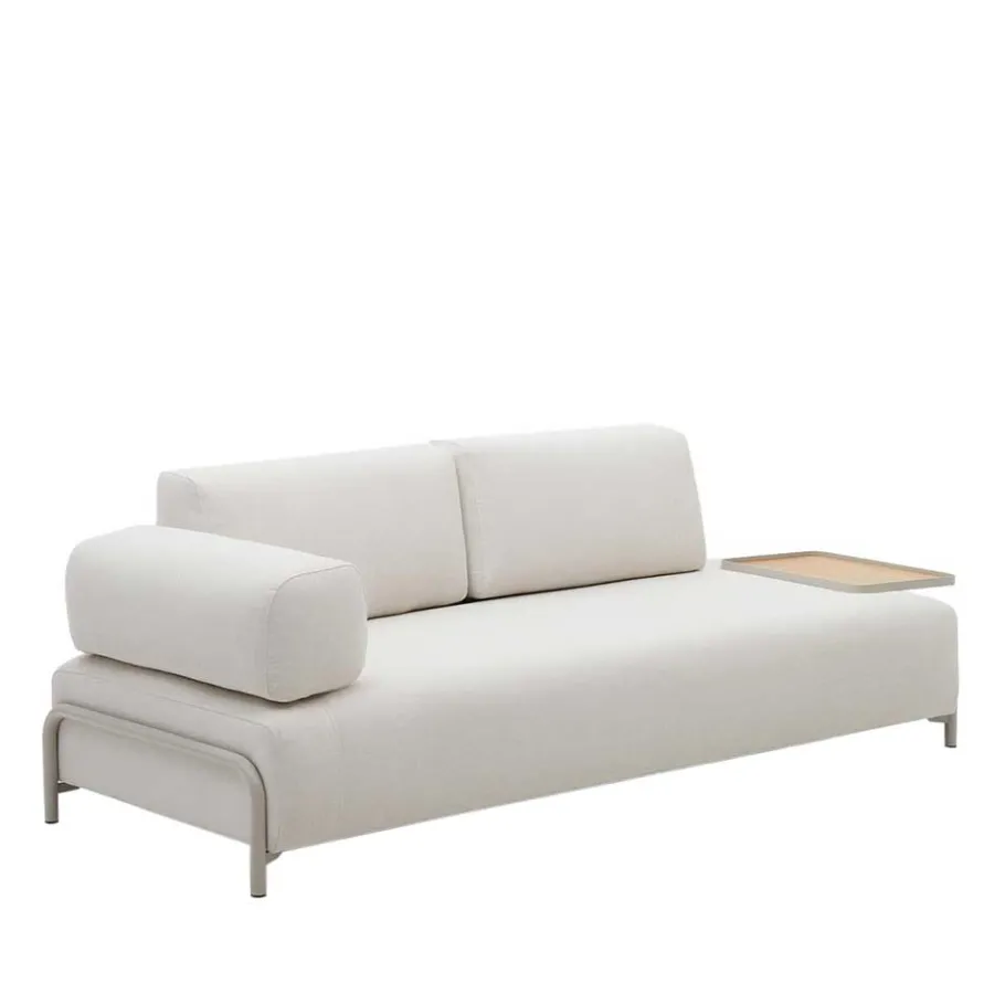 Discount Wohnen Dreisitzer Sofa aus Chenille in Beige - Turena