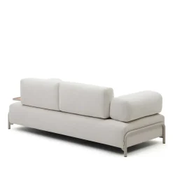 Discount Wohnen Dreisitzer Sofa aus Chenille in Beige - Turena