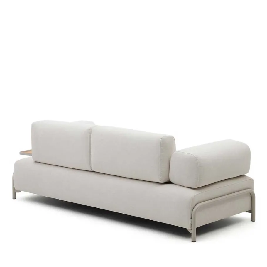 Discount Wohnen Dreisitzer Sofa aus Chenille in Beige - Turena