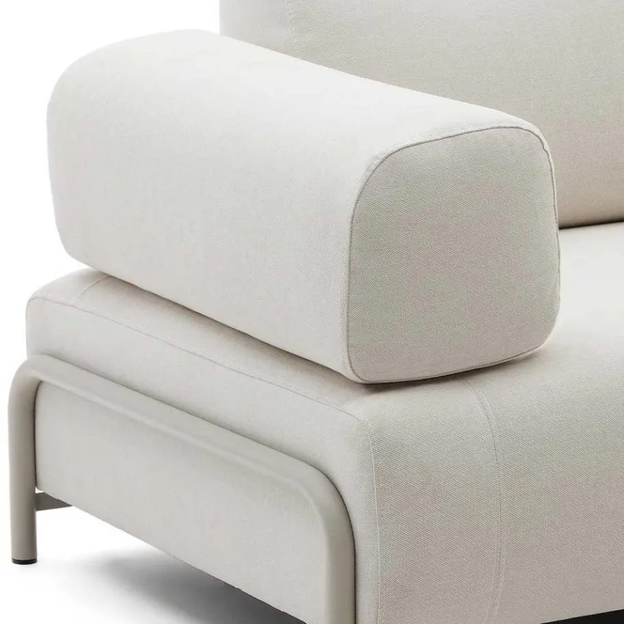 Discount Wohnen Dreisitzer Sofa aus Chenille in Beige - Turena
