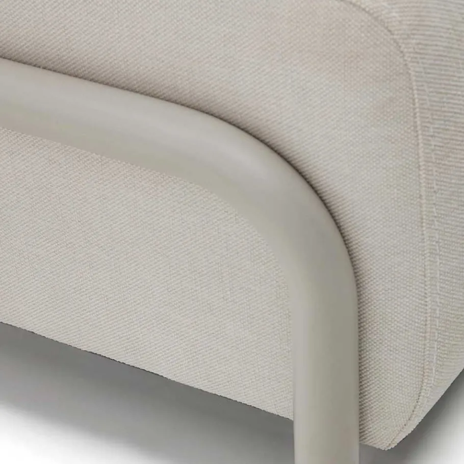 Discount Wohnen Dreisitzer Sofa aus Chenille in Beige - Turena