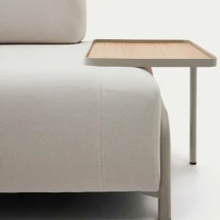 Discount Wohnen Dreisitzer Sofa aus Chenille in Beige - Turena