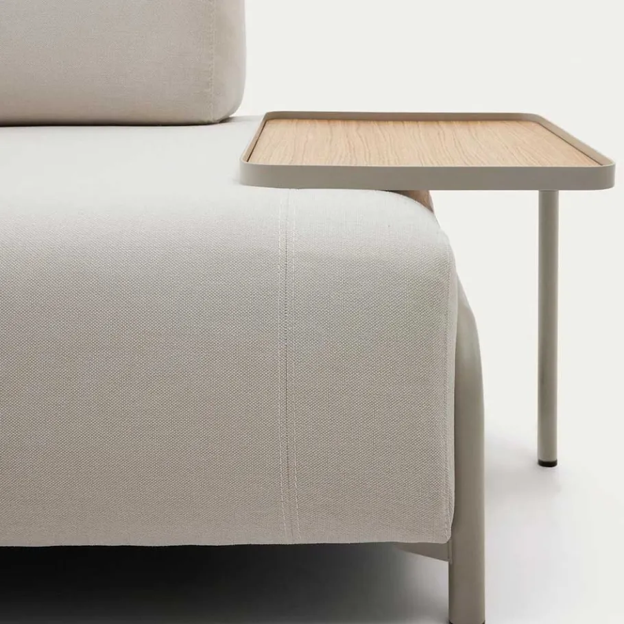 Discount Wohnen Dreisitzer Sofa aus Chenille in Beige - Turena