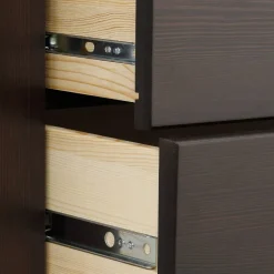 Wohnen Dunkelbraune Kommode mit fünf Schubladen - Sikulav