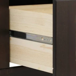 Wohnen Dunkelbraune Kommode mit fünf Schubladen - Sikulav