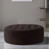 Clearance Wohnen Dunkelbrauner Sitzhocker mit 28 cm Höhe - Anroca