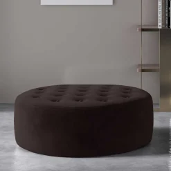 Clearance Wohnen Dunkelbrauner Sitzhocker mit 28 cm Höhe - Anroca