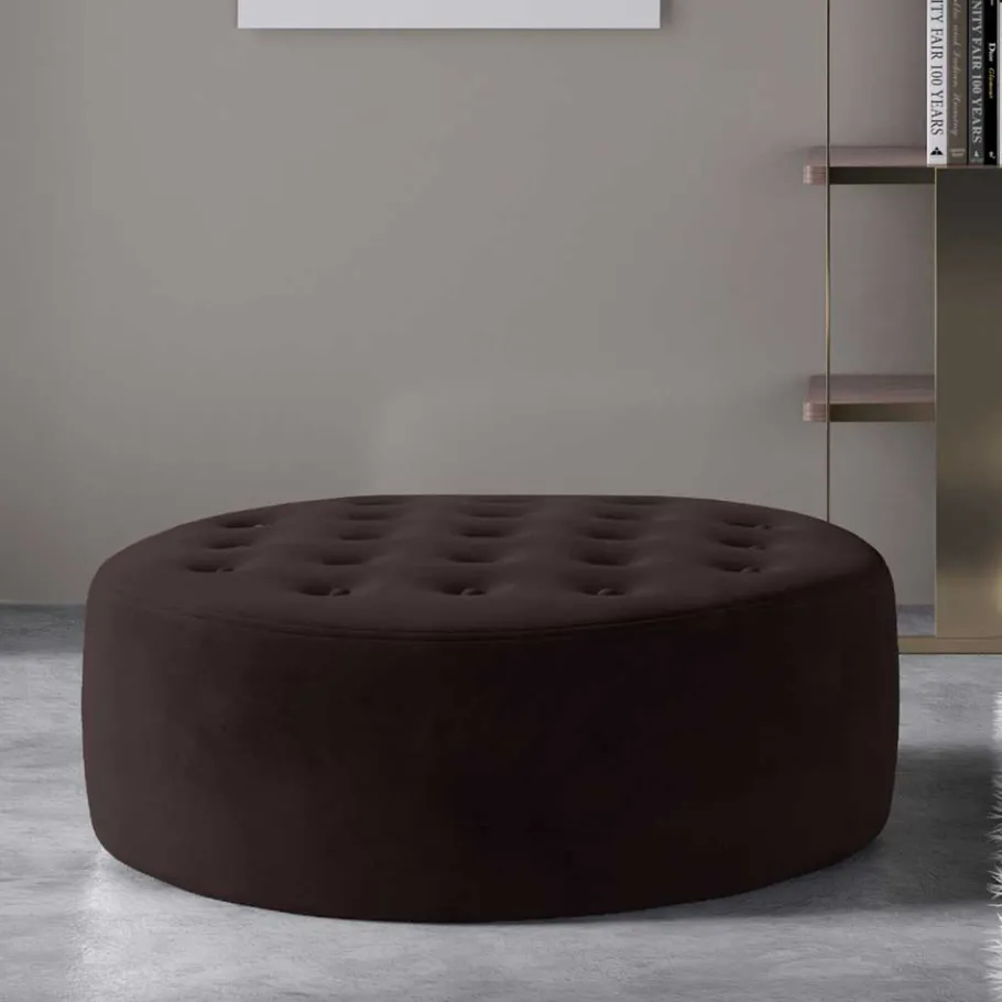 Clearance Wohnen Dunkelbrauner Sitzhocker mit 28 cm Höhe - Anroca