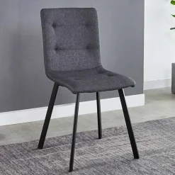 Hot Wohnen Dunkelgraue Essstühle in Modern - Nicoleta (2er Set)