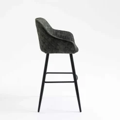 Online Wohnen Dunkelgrauer Barstuhl mit 74 cm Sitzhöhe - Complice (2er Set)