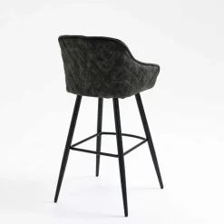 Online Wohnen Dunkelgrauer Barstuhl mit 74 cm Sitzhöhe - Complice (2er Set)