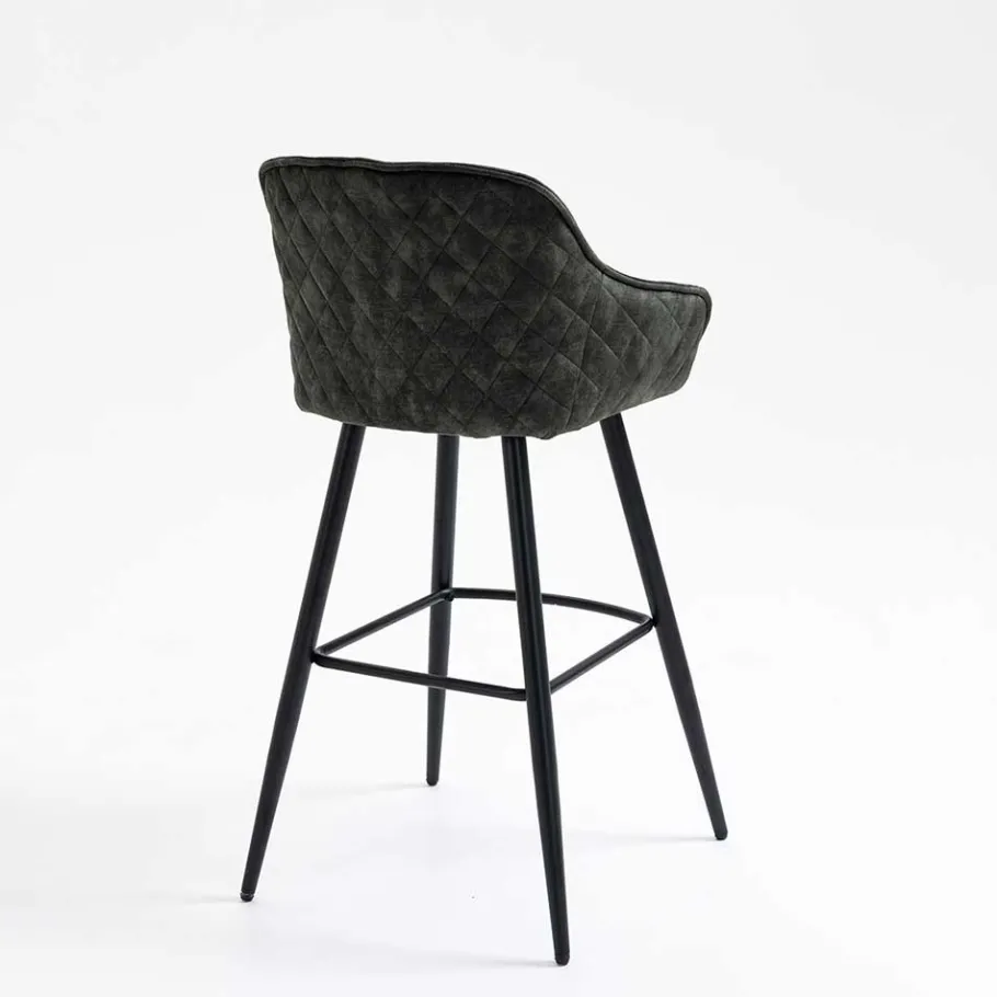 Online Wohnen Dunkelgrauer Barstuhl mit 74 cm Sitzhöhe - Complice (2er Set)