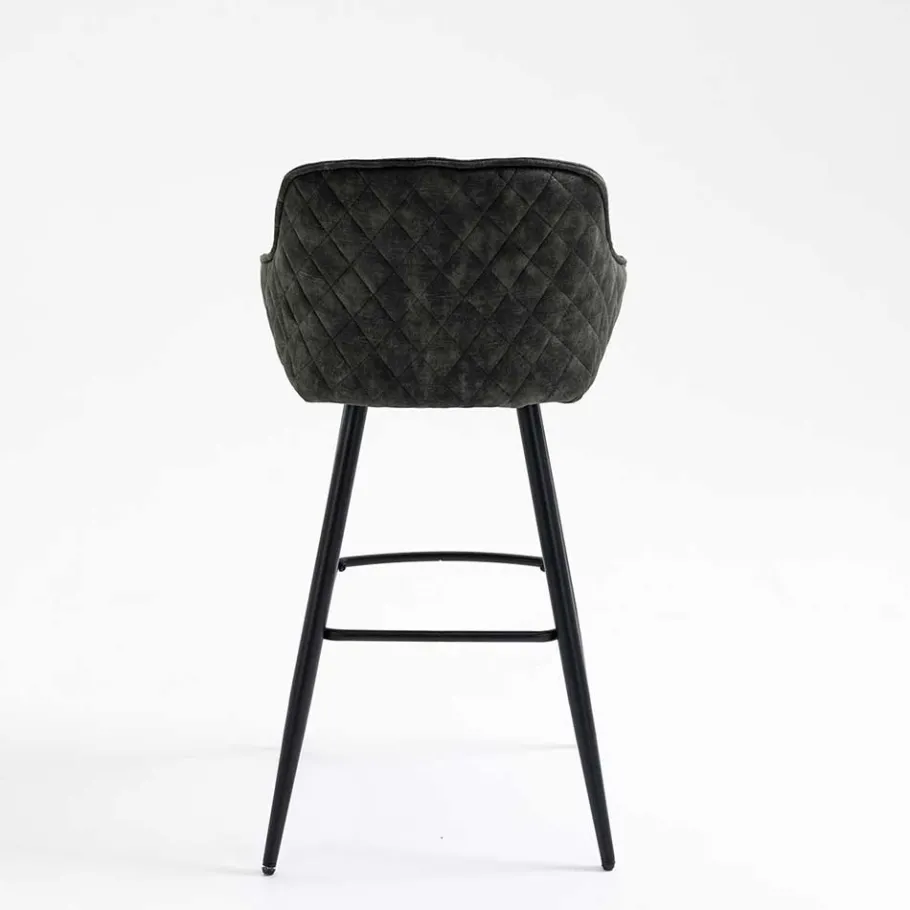 Online Wohnen Dunkelgrauer Barstuhl mit 74 cm Sitzhöhe - Complice (2er Set)
