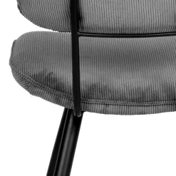 New Wohnen Dunkelgrauer Retrostuhl mit Cordbezug - Corcona (2er Set)