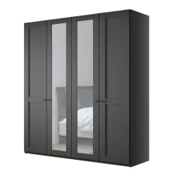 Best Wohnen Dunkelgrauer Schlafzimmerschrank 4-türig - Mataram