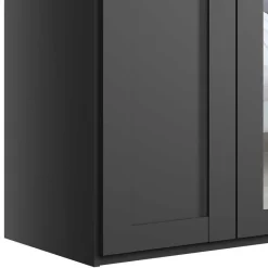 Best Wohnen Dunkelgrauer Schlafzimmerschrank 4-türig - Mataram