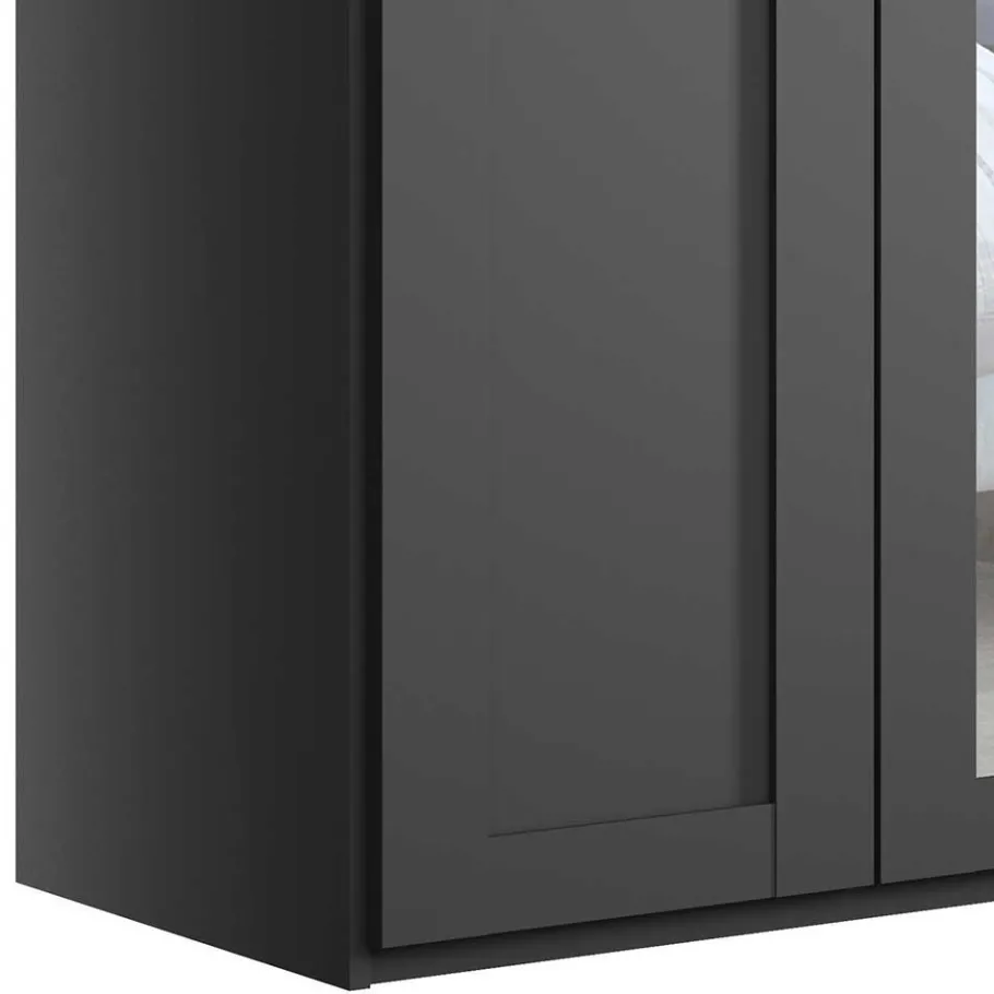 Best Wohnen Dunkelgrauer Schlafzimmerschrank 4-türig - Mataram