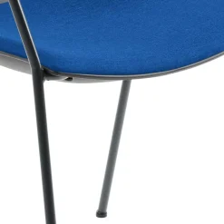 Wohnen Dunkler Armlehnenstuhl mit Polstersitz Blau - Praggio