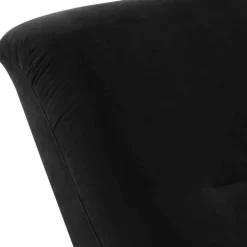 Online Wohnen Dunkler Relaxsessel aus Velours Schwarz - Leverias