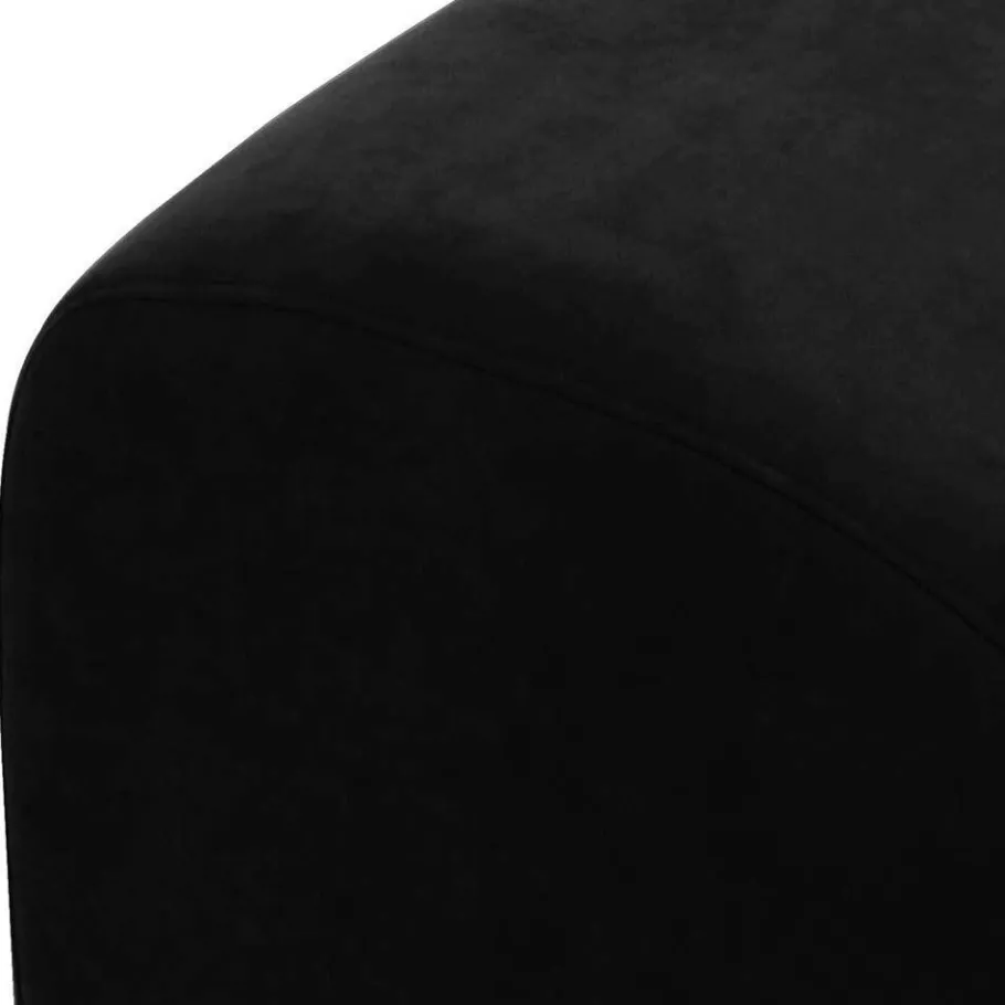 Online Wohnen Dunkler Relaxsessel aus Velours Schwarz - Leverias