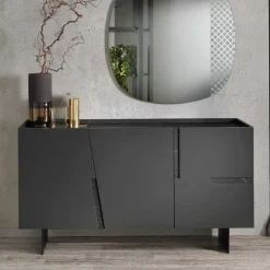 New Wohnen Dunkles Design Sideboard 160 cm breit - Dreamings
