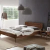 Best Wohnen Dunkles Holzbett aus Nussbaum Massivholz - Vetonia