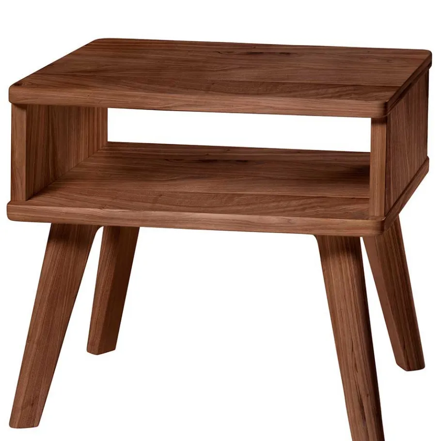 Best Wohnen Dunkles Holzbett aus Nussbaum Massivholz - Vetonia