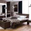 Online Wohnen Dunkles Massivholz Bett Ceolata in Buche Wenge lackiert