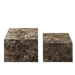 Clearance Wohnen Duo Wohnzimmertisch - Marmoroptik Braun - Merandes (zweiteilig)