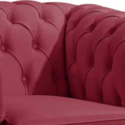 Best Wohnen Echtleder Sessel in Rot - Geoloro