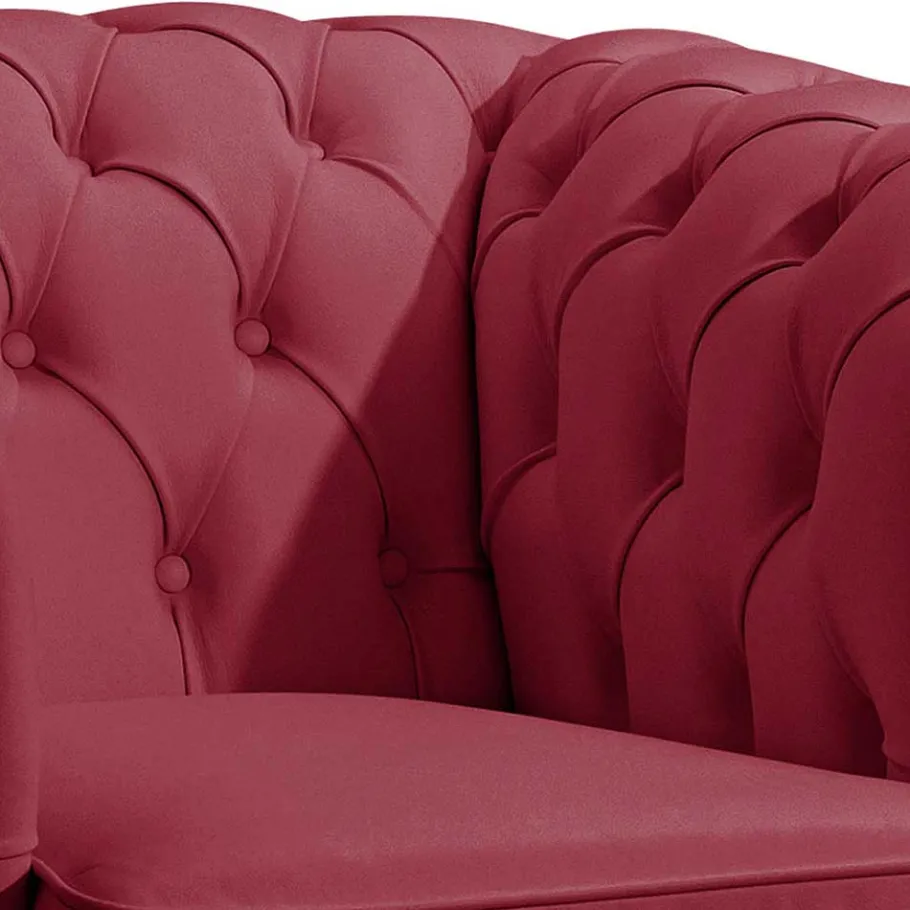 Best Wohnen Echtleder Sessel in Rot - Geoloro