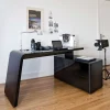 Hot Wohnen Eck PC Schreibtisch Cigemba in Schwarz