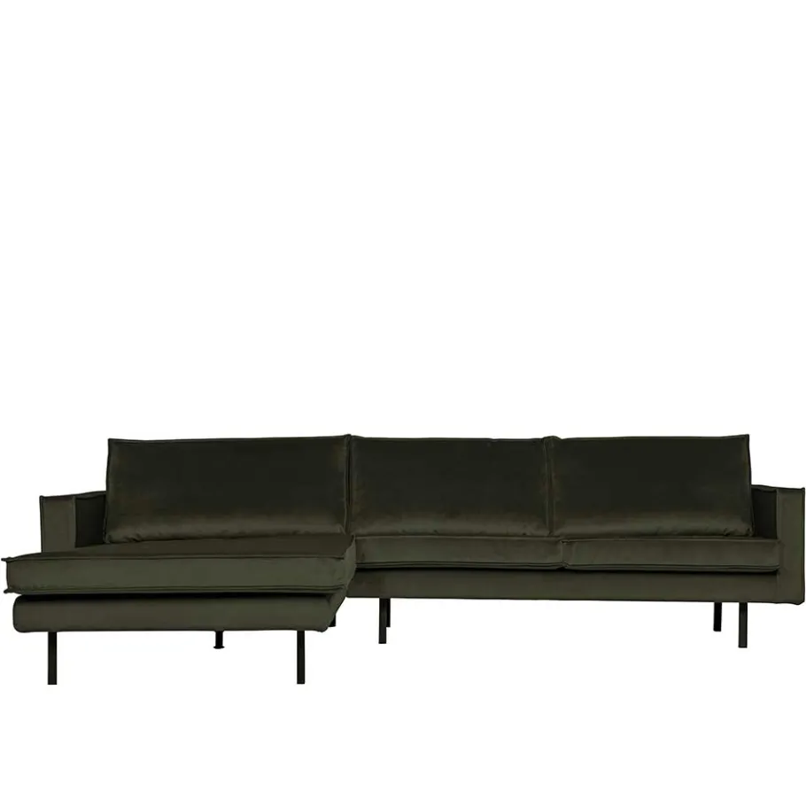 Wohnen Eckcouch in Dunkelgrün Velvet - Mapel