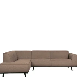 Discount Wohnen Eckcouch in hellem Braun Buklee - Mercana