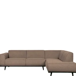 Discount Wohnen Eckcouch in hellem Braun Buklee - Mercana