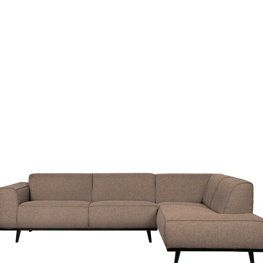 Discount Wohnen Eckcouch in hellem Braun Buklee - Mercana