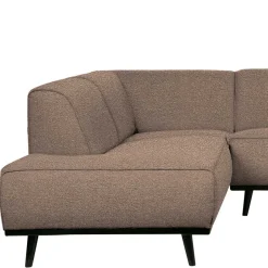 Discount Wohnen Eckcouch in hellem Braun Buklee - Mercana