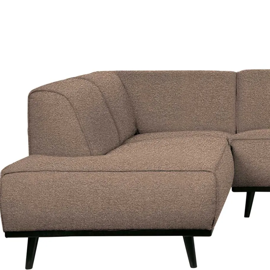 Discount Wohnen Eckcouch in hellem Braun Buklee - Mercana