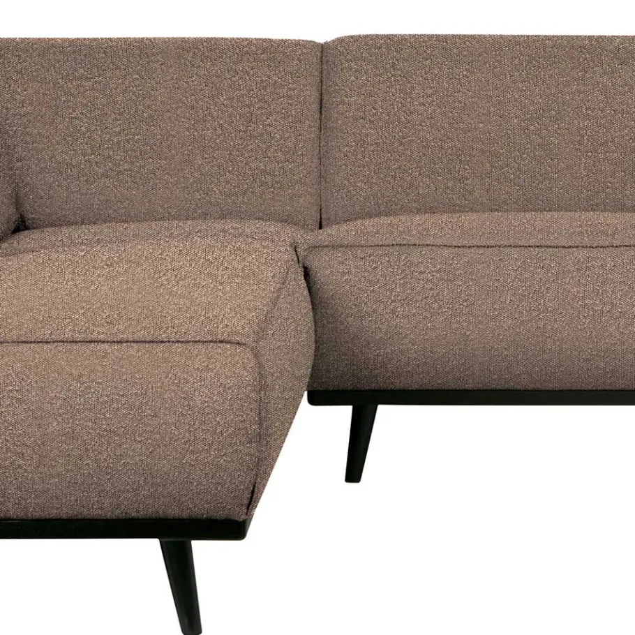 Discount Wohnen Eckcouch in hellem Braun Buklee - Mercana