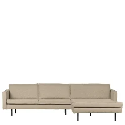 Best Wohnen Eckcouch in L-Form aus Boucle in Beige - Glamoure