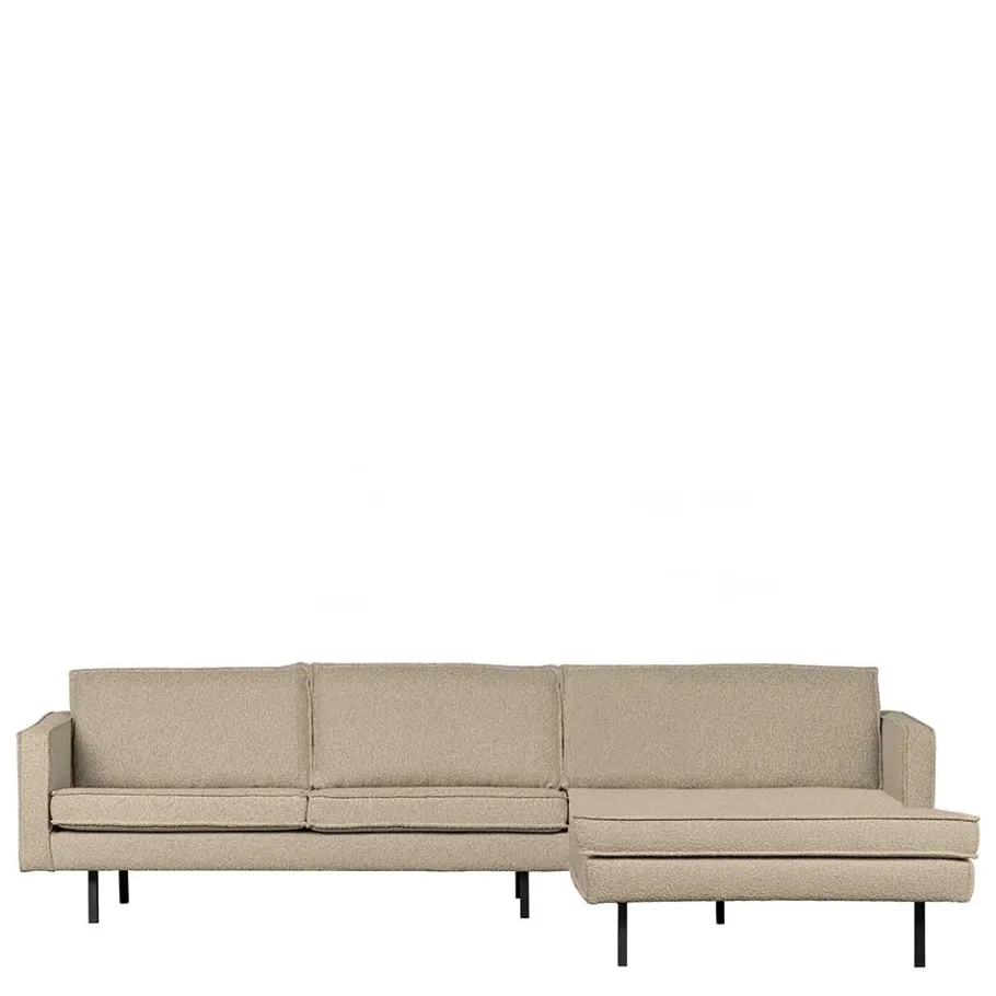 Best Wohnen Eckcouch in L-Form aus Boucle in Beige - Glamoure