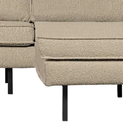 Best Wohnen Eckcouch in L-Form aus Boucle in Beige - Glamoure