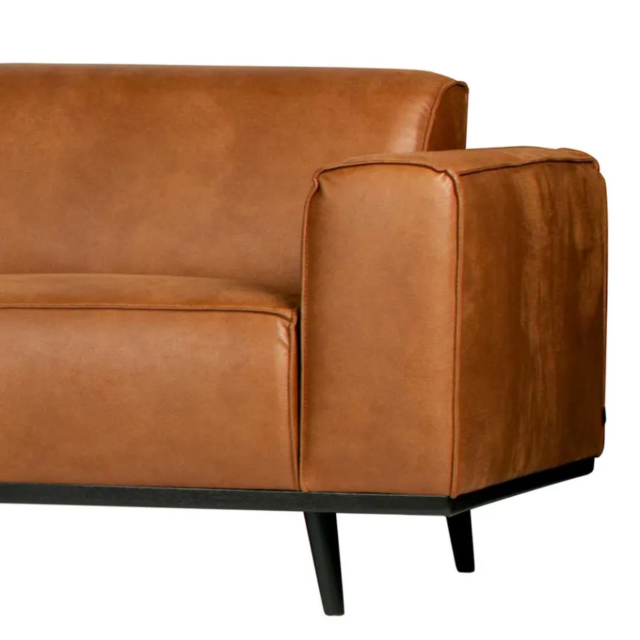 New Wohnen Eckgarnitur Ledercouch in Cognac - Liano